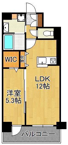 北九州市小倉北区紺屋町のマンションの間取り