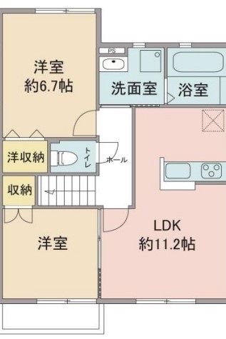 【小平市小川町のアパートの間取り】