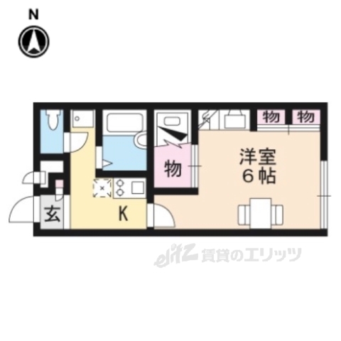 長浜市口分田町のアパートの間取り