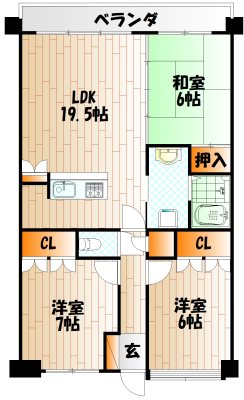 シャトレ大手町Ｓ棟の間取り