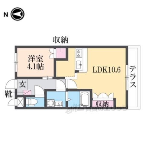 豊岡市九日市下町のアパートの間取り