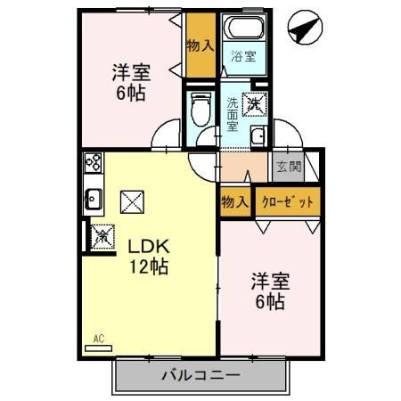 守山市勝部のアパートの間取り