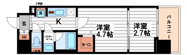 ドゥーエ天満橋の間取り