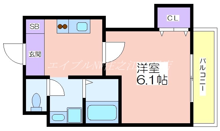 みおつくし岸里IIIの間取り