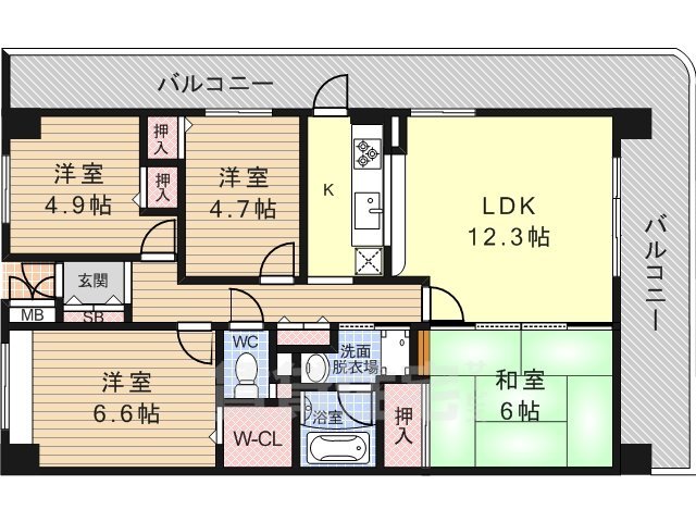 テレーズ神崎川の間取り