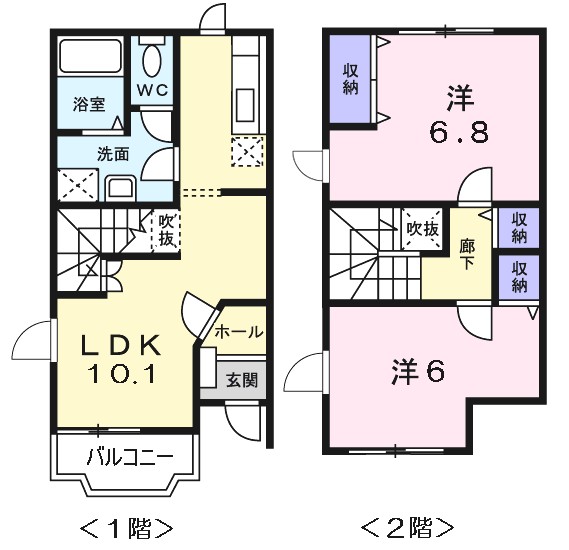 松本市梓川倭のアパートの間取り