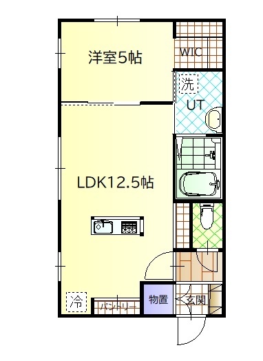 旭川市曙二条のアパートの間取り