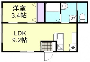 浅口市鴨方町六条院中のアパートの間取り