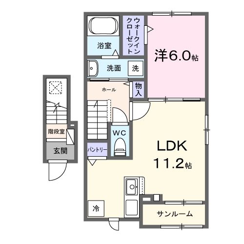 デァ・マーサ鍛治町Ａの間取り