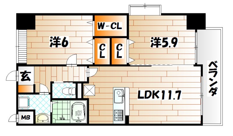 アドヴァンスコート中井の間取り