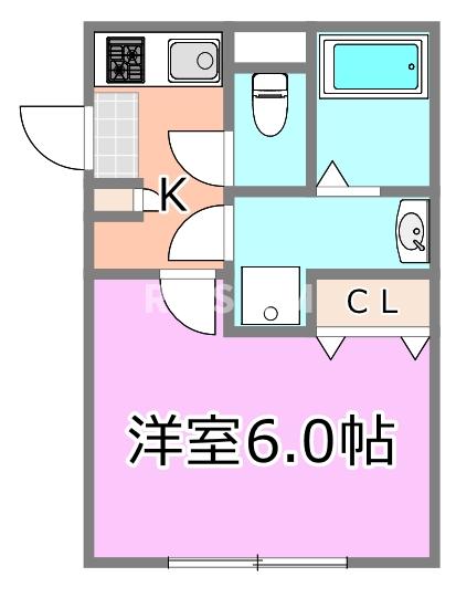 【千葉市中央区登戸のマンションの間取り】