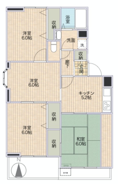 T-net　レインボーパークＢの間取り