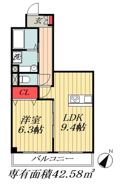 東京都江戸川区鹿骨３（マンション）の賃貸物件の間取り