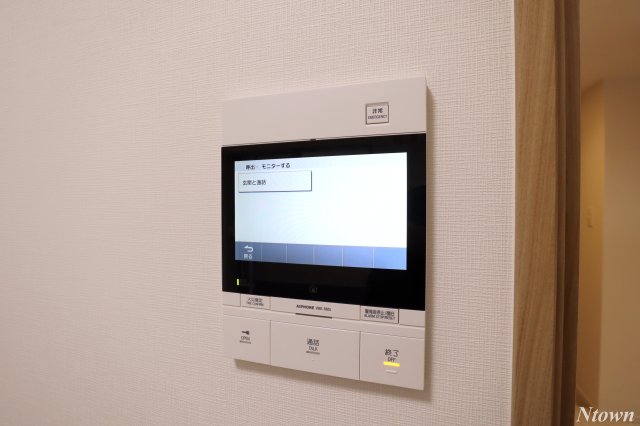 セキュリティ　モニター付きインターホンです