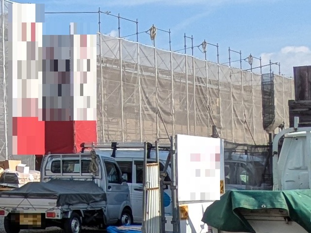建物外観　建築中