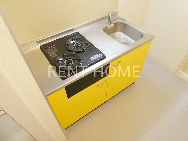 キッチン　２口ガスシステムキッチン