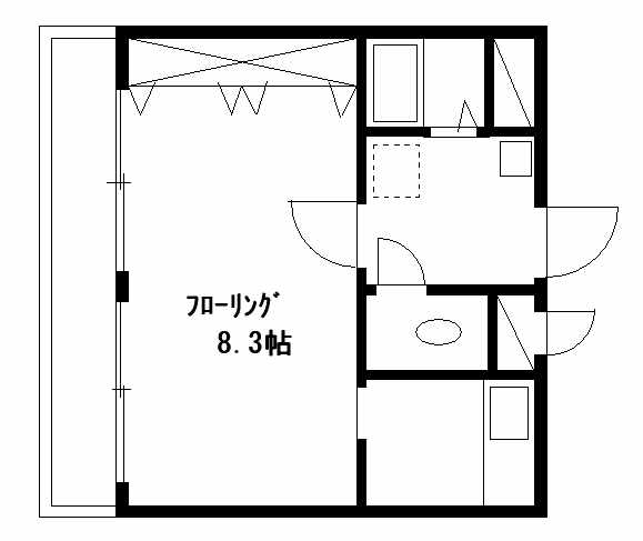 岡山県岡山市北区津島東１（マンション）の賃貸物件の間取り