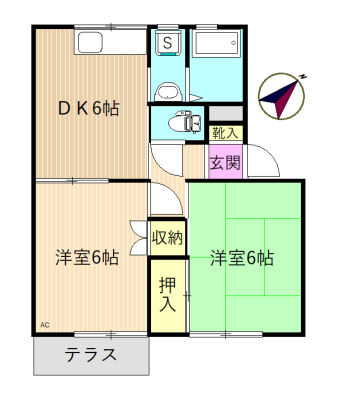 コーポ大栄の間取り