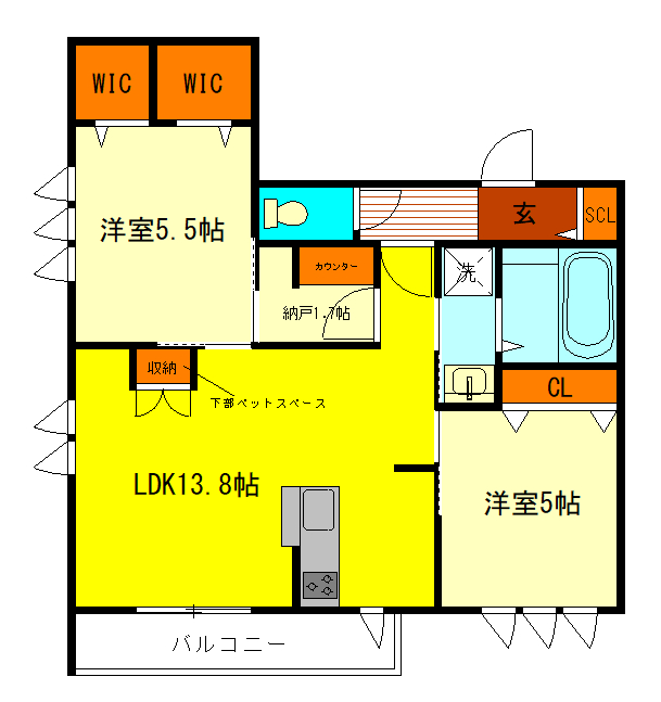 サザンヒルズの間取り