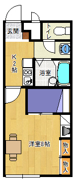 レオパレスクレド六甲の間取り