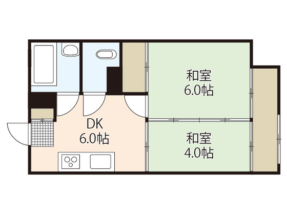 【広島市中区十日市町のマンションの間取り】