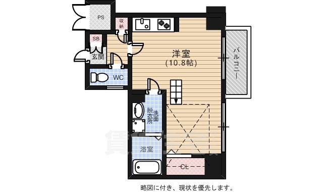 広島市南区的場町のマンションの間取り