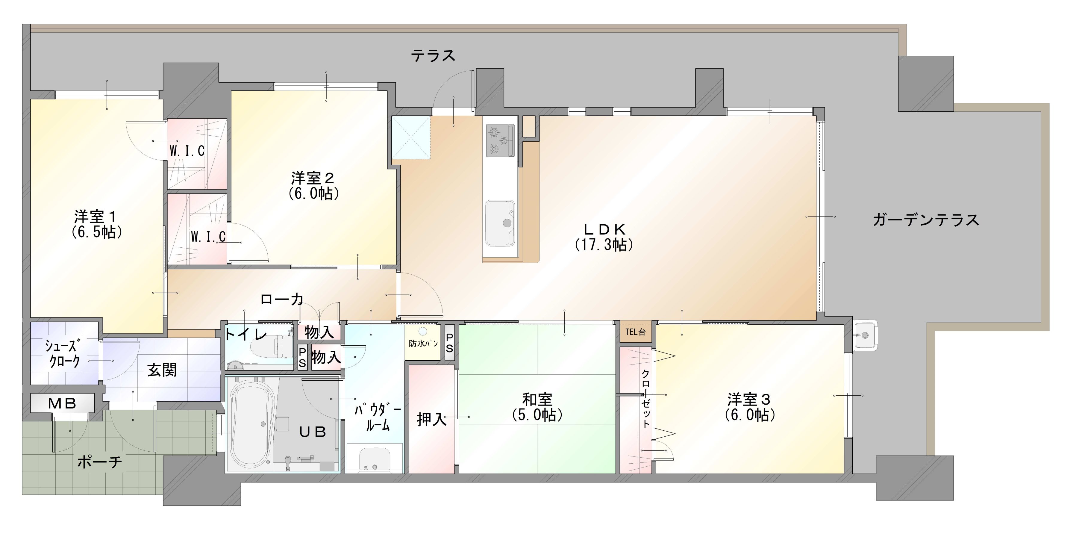 那珂川市五郎丸のマンションの間取り