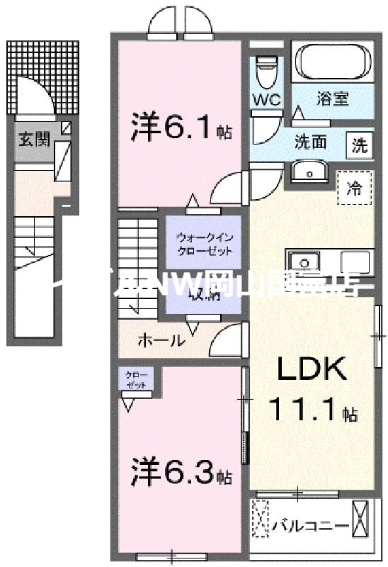 リップルガーデンＦの間取り