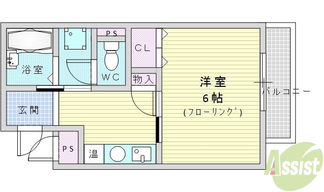 豊中市上新田のマンションの間取り