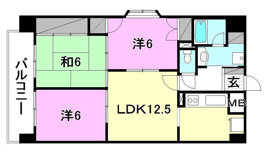 ベルメゾン松前の間取り