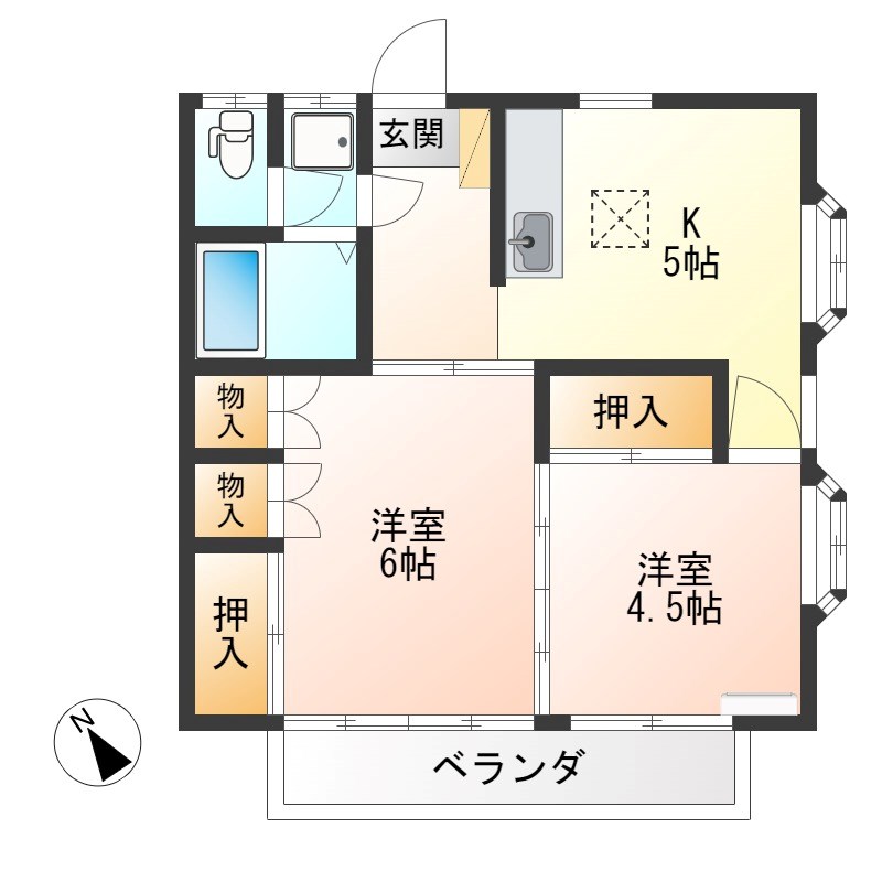 【メゾンリーベDの間取り】