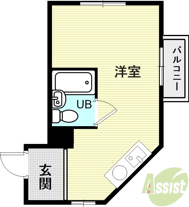 神戸市垂水区西舞子のマンションの間取り