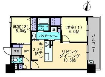 アルファゲートタワー福山駅前の間取り