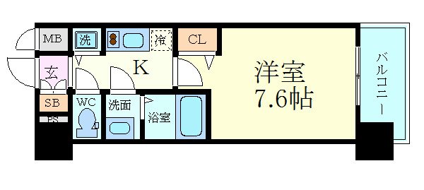 プレサンス松屋町駅前デュオの間取り