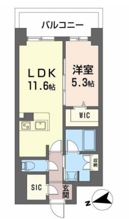 姫路市東延末のマンションの間取り