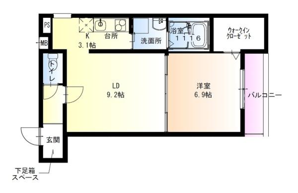 フジパレス堺石津川２番館の間取り