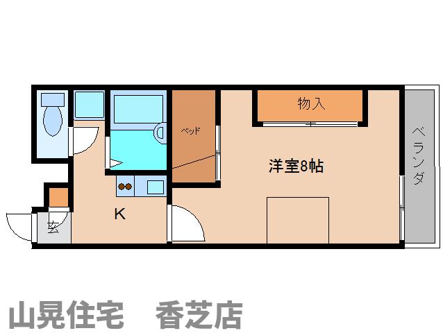 香芝市下田西のマンションの間取り