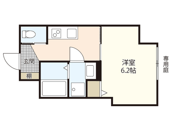 広島市安佐南区高取北のアパートの間取り