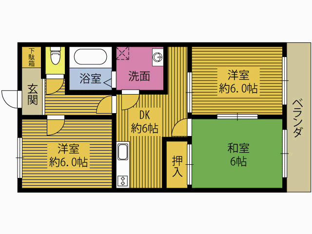 サンシティ寿８０３号の間取り