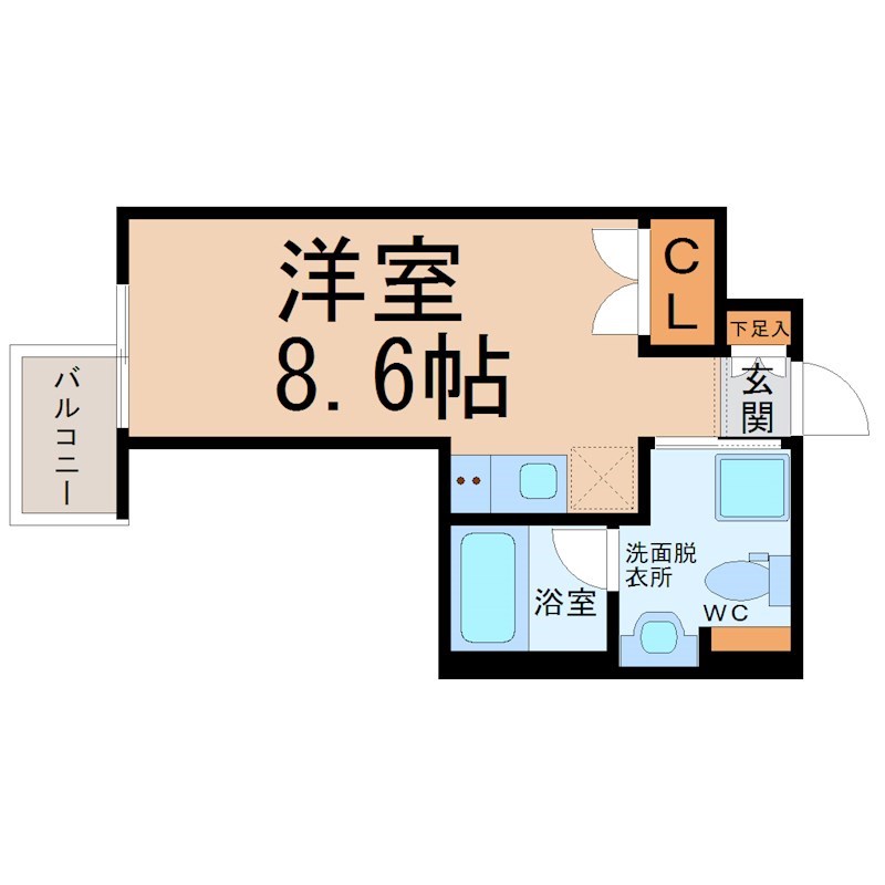 【名古屋市熱田区新尾頭のマンションの間取り】