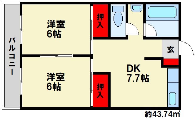 行武コーポの間取り