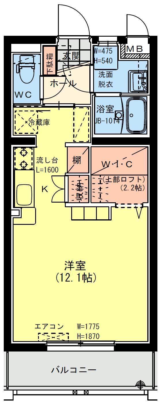 都城市上川東のマンションの間取り