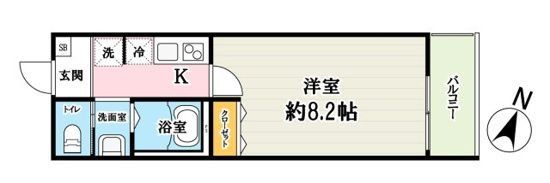 さいたま市西区大字指扇のアパートの間取り