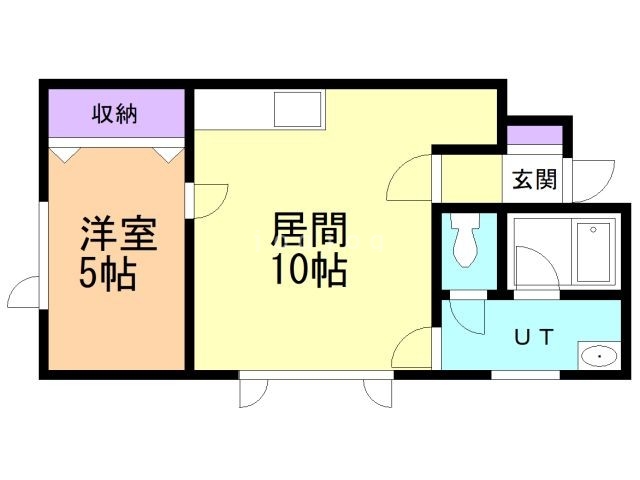 旭川市東四条のアパートの間取り