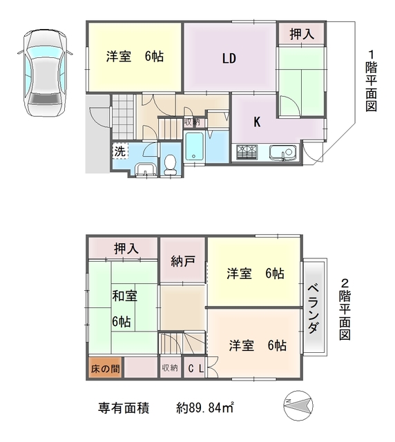 松ヶ崎東桜木町貸家の間取り