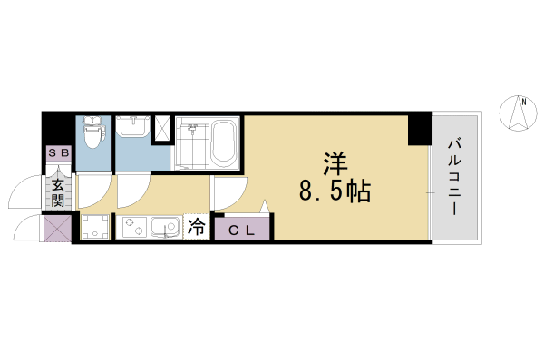 京都市伏見区深草西浦町５丁目のマンションの間取り