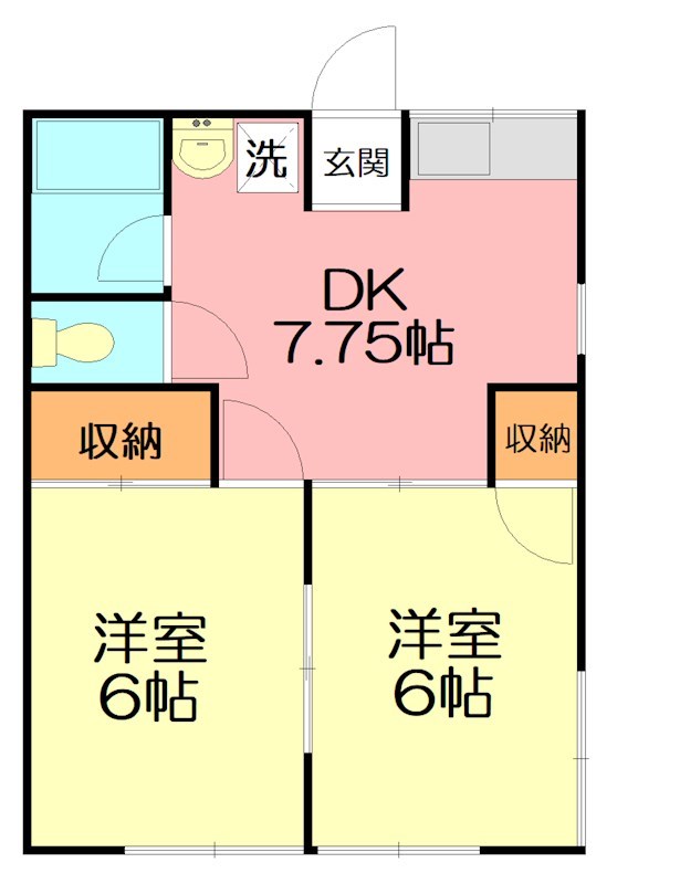 南足柄市塚原のアパートの間取り