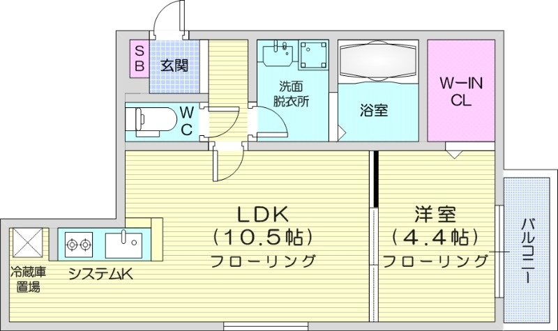 フォンテーヌ伏見の間取り