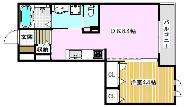 【シャーメゾンアビレの間取り】