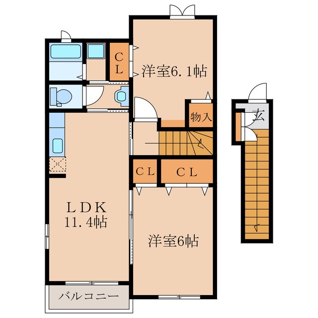 ソレイユ　ドゥ　Ｆの間取り